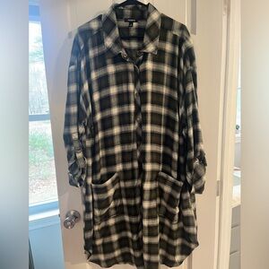 Oversized Torrid Flannel Kimono Top